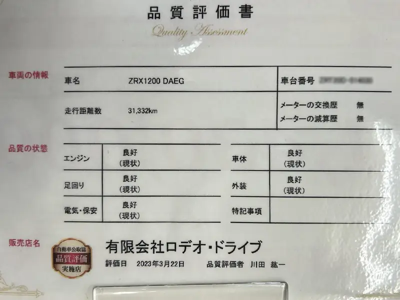 安心してお買い求めいただける、公取協の品質評価基準に基づいて品質を評価した品質評価書です。